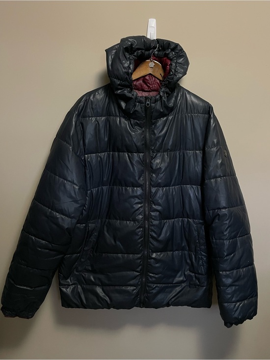 Point Zero Other - Point Zero Charcoal Grey & Burgundy Reversible Puffer Jacket Men’s XL